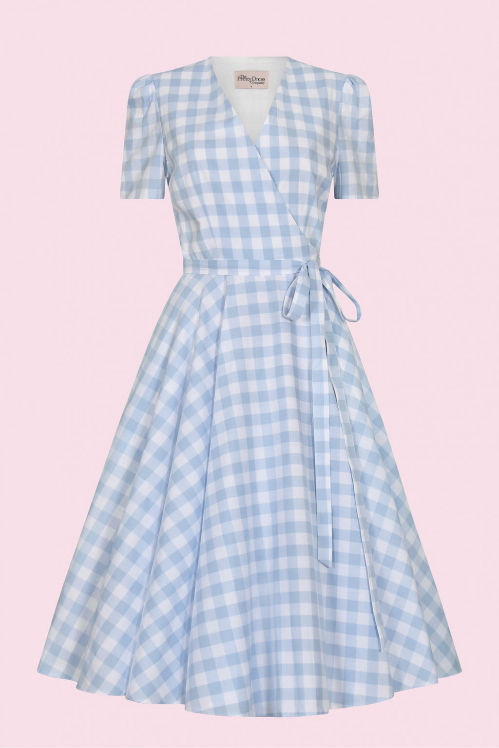 Eloise Gingham Wrap Midi Dress