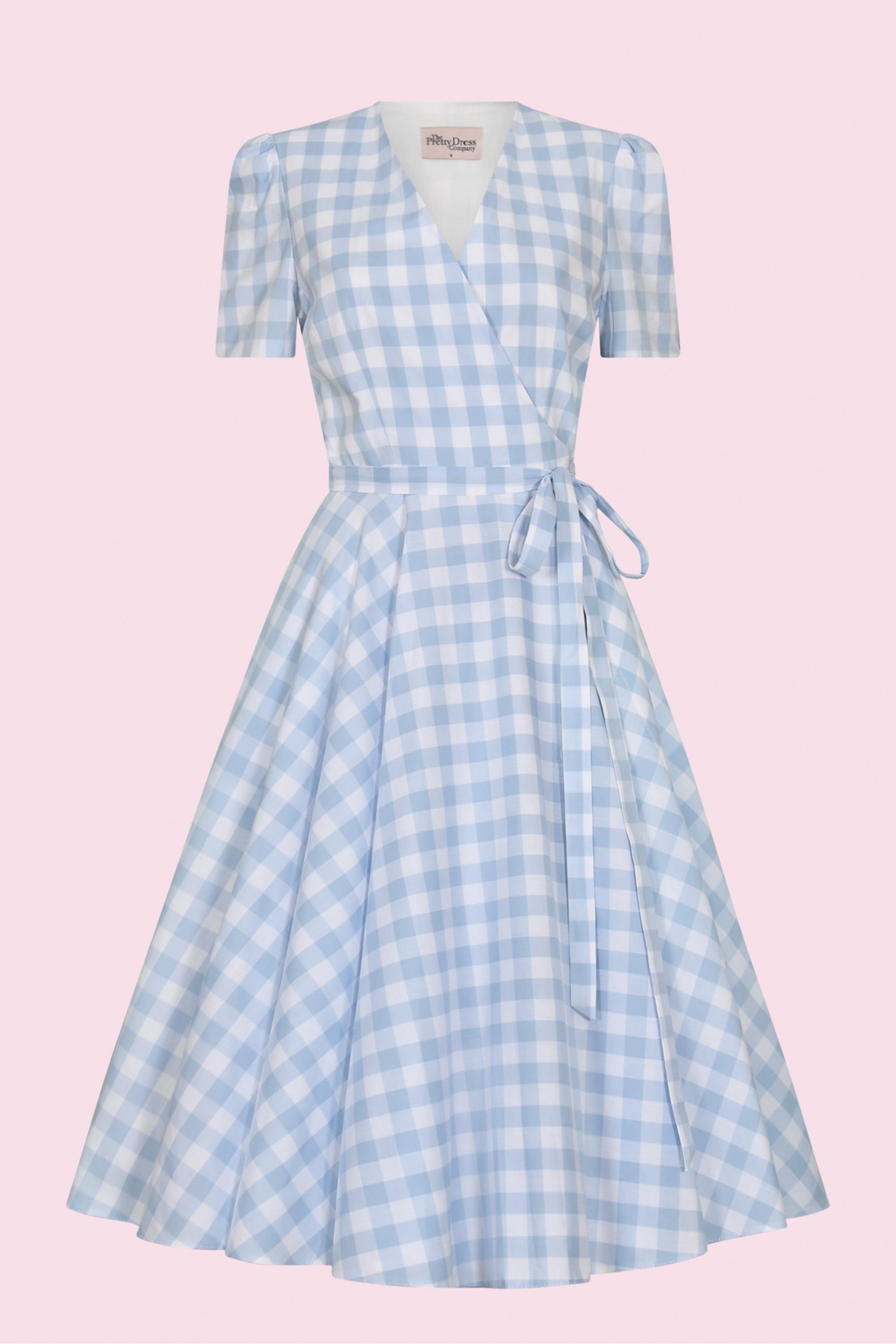 Eloise Gingham Wrap Midi Dress