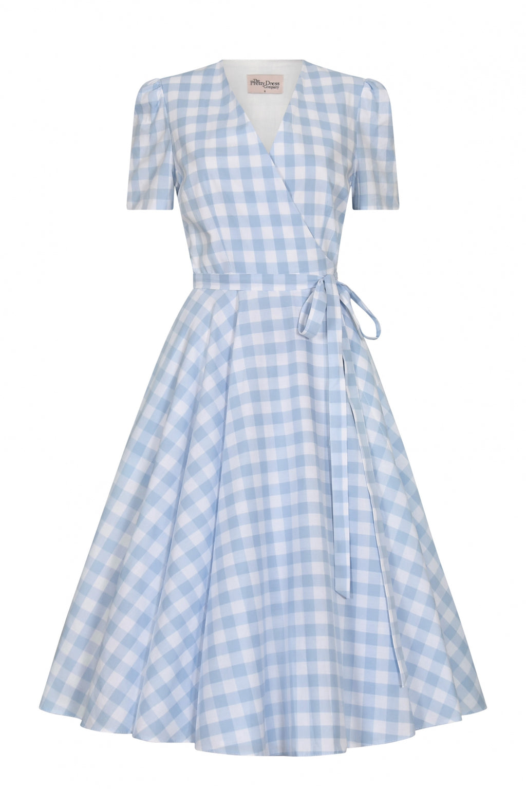 Eloise Gingham Wrap Midi Dress