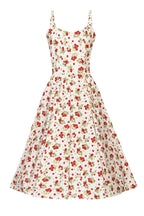 Priscilla Cherry Print Cotton Midi Dress