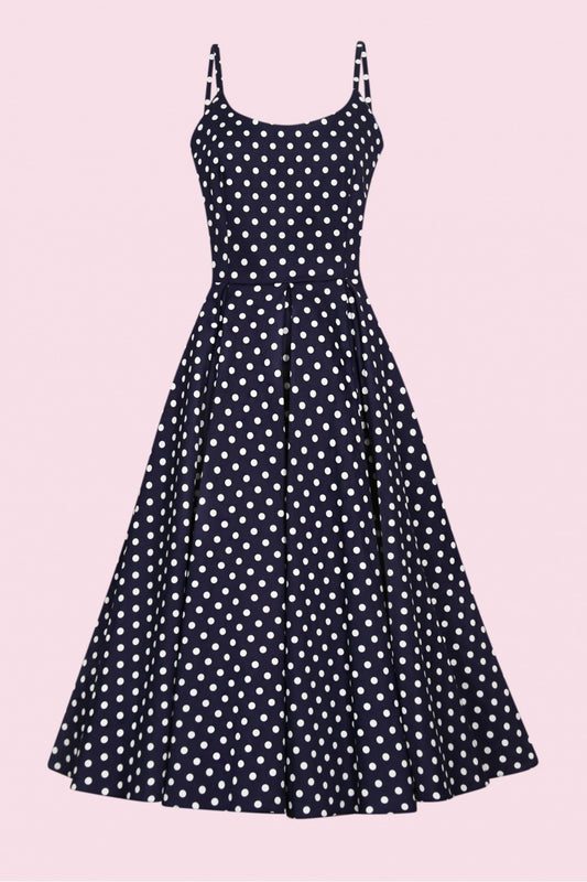 Priscilla Polka Dot Midi Dress