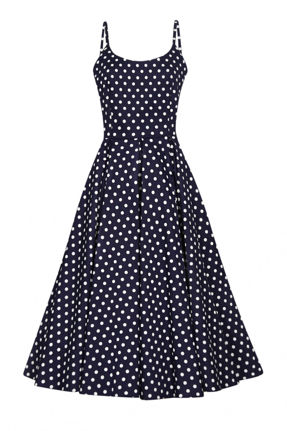 blue dress with black polka dots Priscilla Dot Midi 96% Polyester 4% Spandex SELECT30_uk Mom-and-daughter birthday outfit is Size:Medium US 6/8 UK10/12