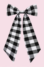 Large Gingham Hair Bow