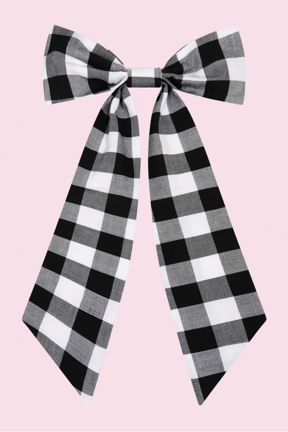 Large Gingham Hair Bow