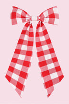 Large Gingham Hair Bow
