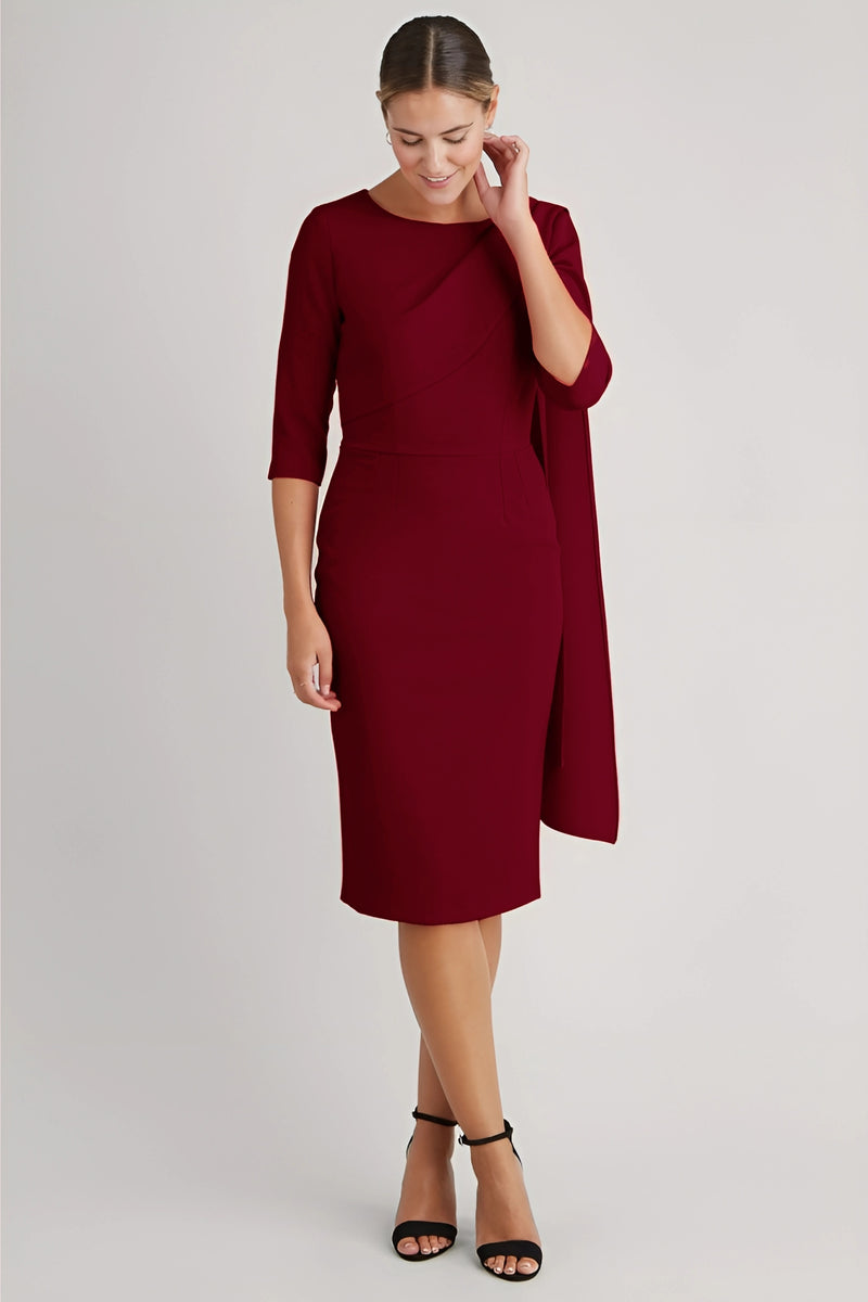 Bel-Air Pencil Dress - Bordeaux