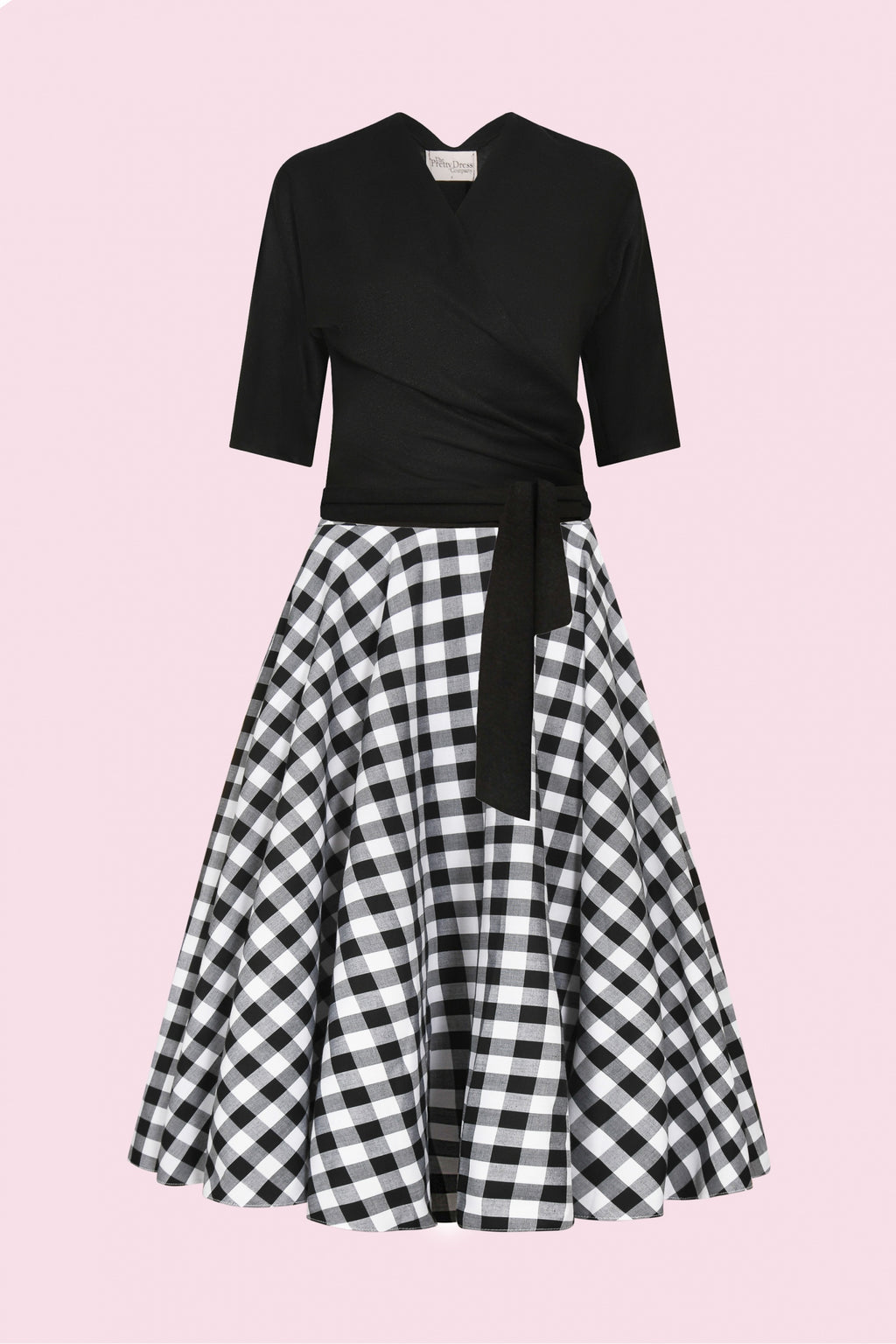 Gingham Circle Midi Skirt
