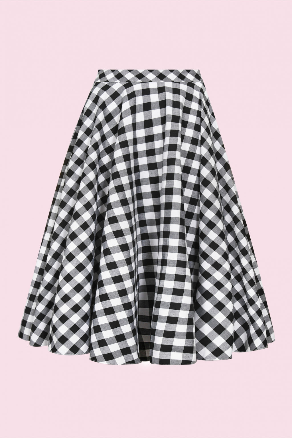 Gingham Circle Midi Skirt