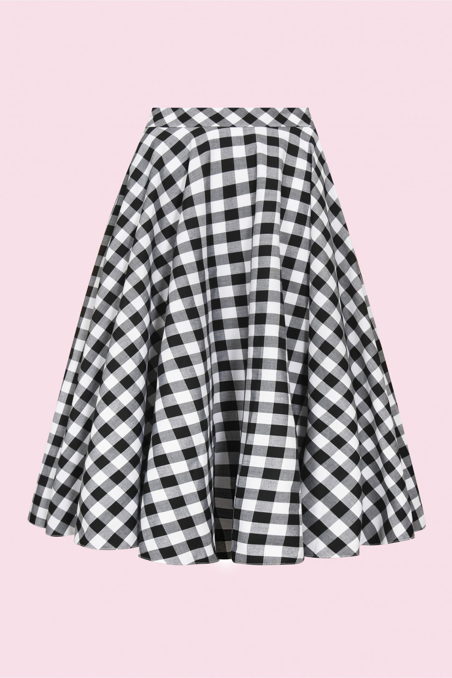 Gingham Circle Midi Skirt