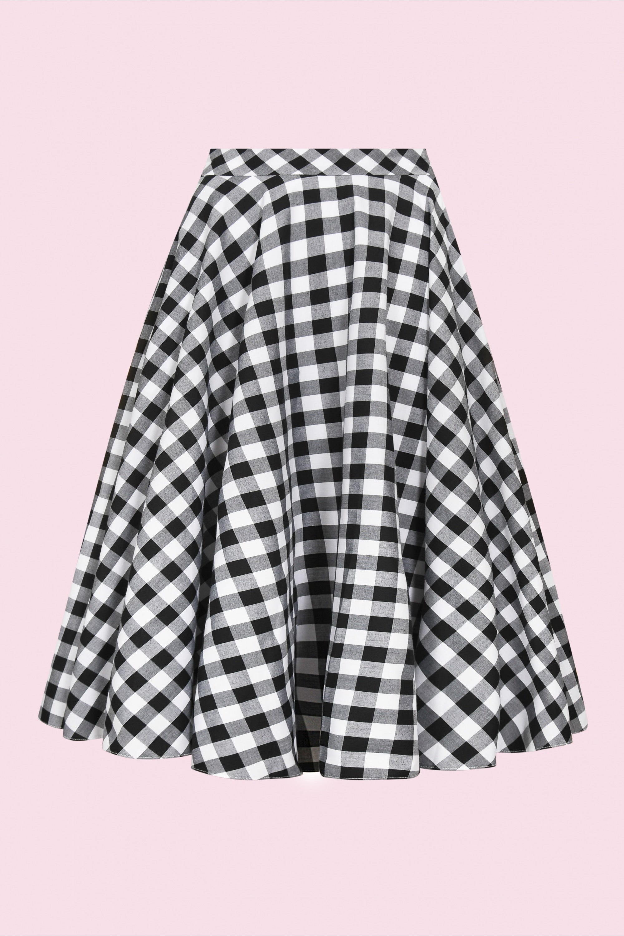 Gingham Circle Midi Skirt