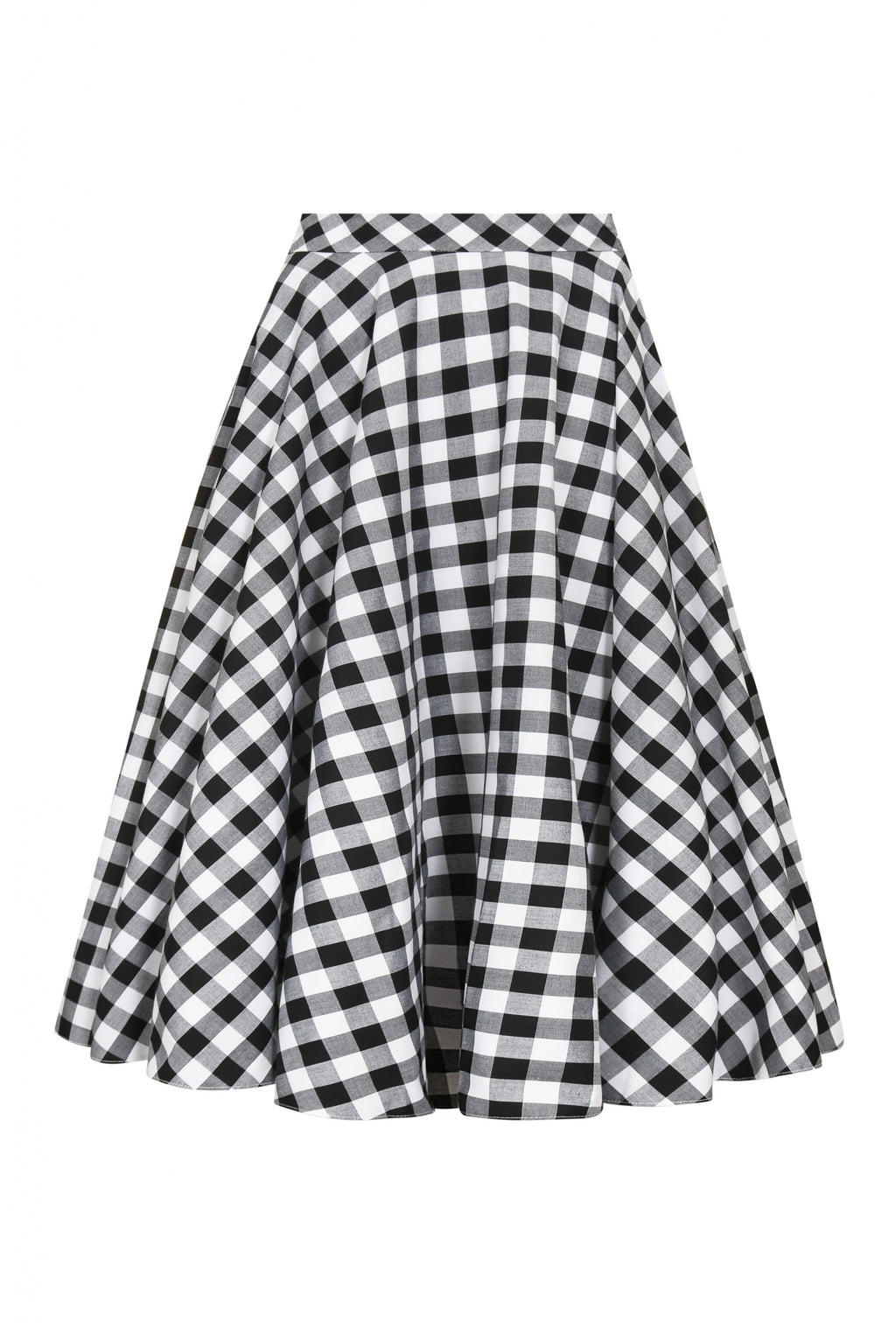 Gingham Circle Midi Skirt