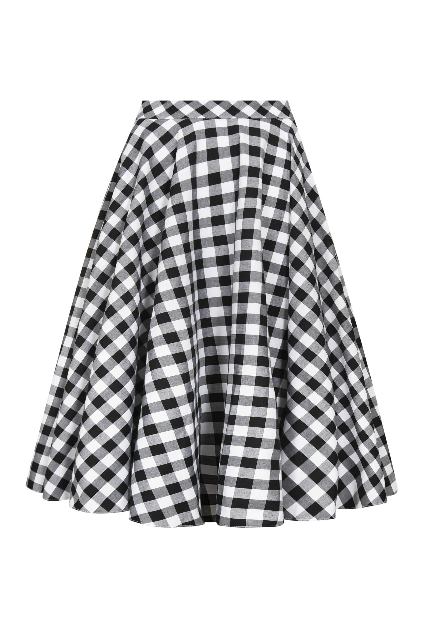 Gingham Circle Midi Skirt