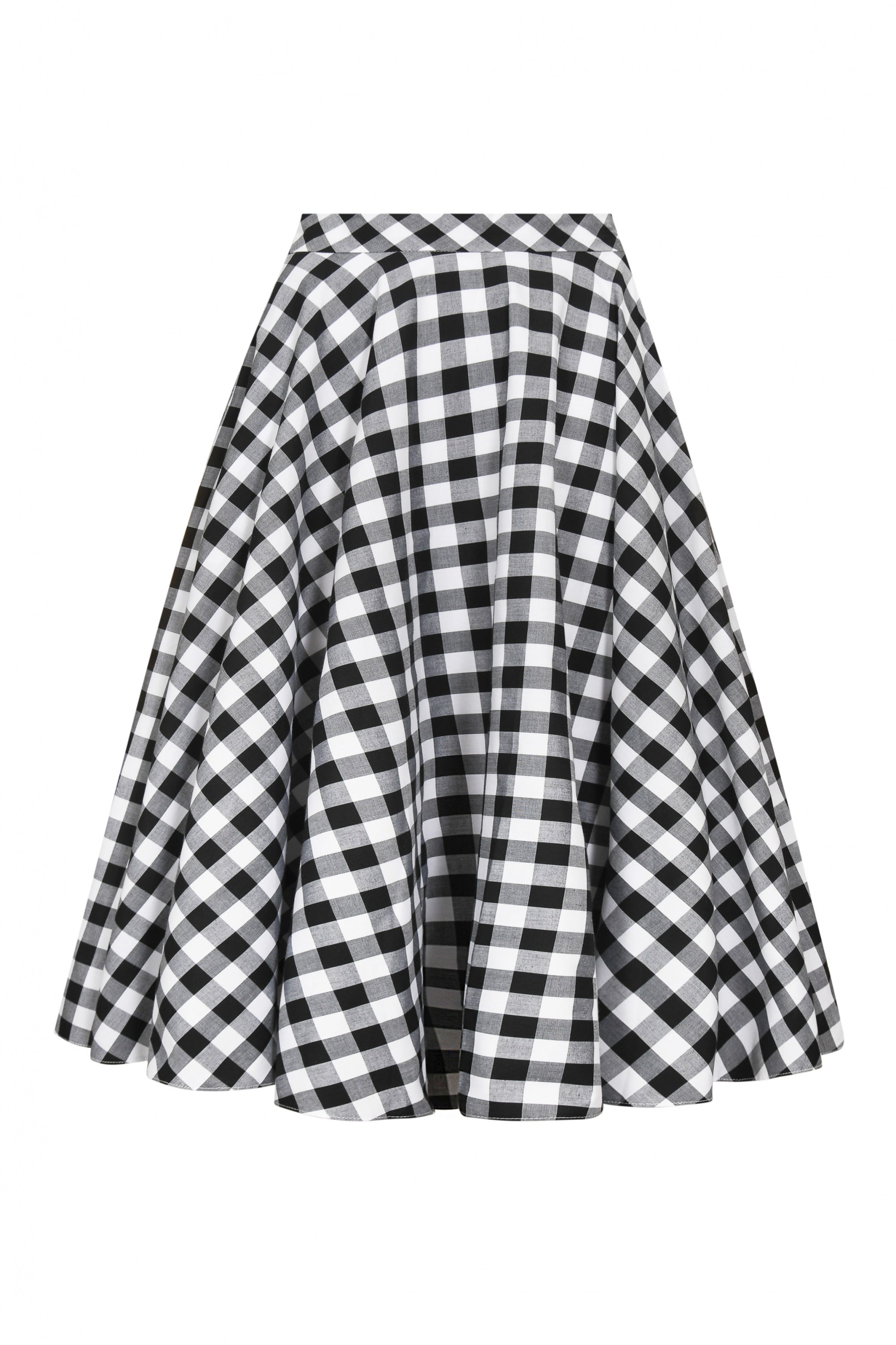 Gingham Circle Midi Skirt