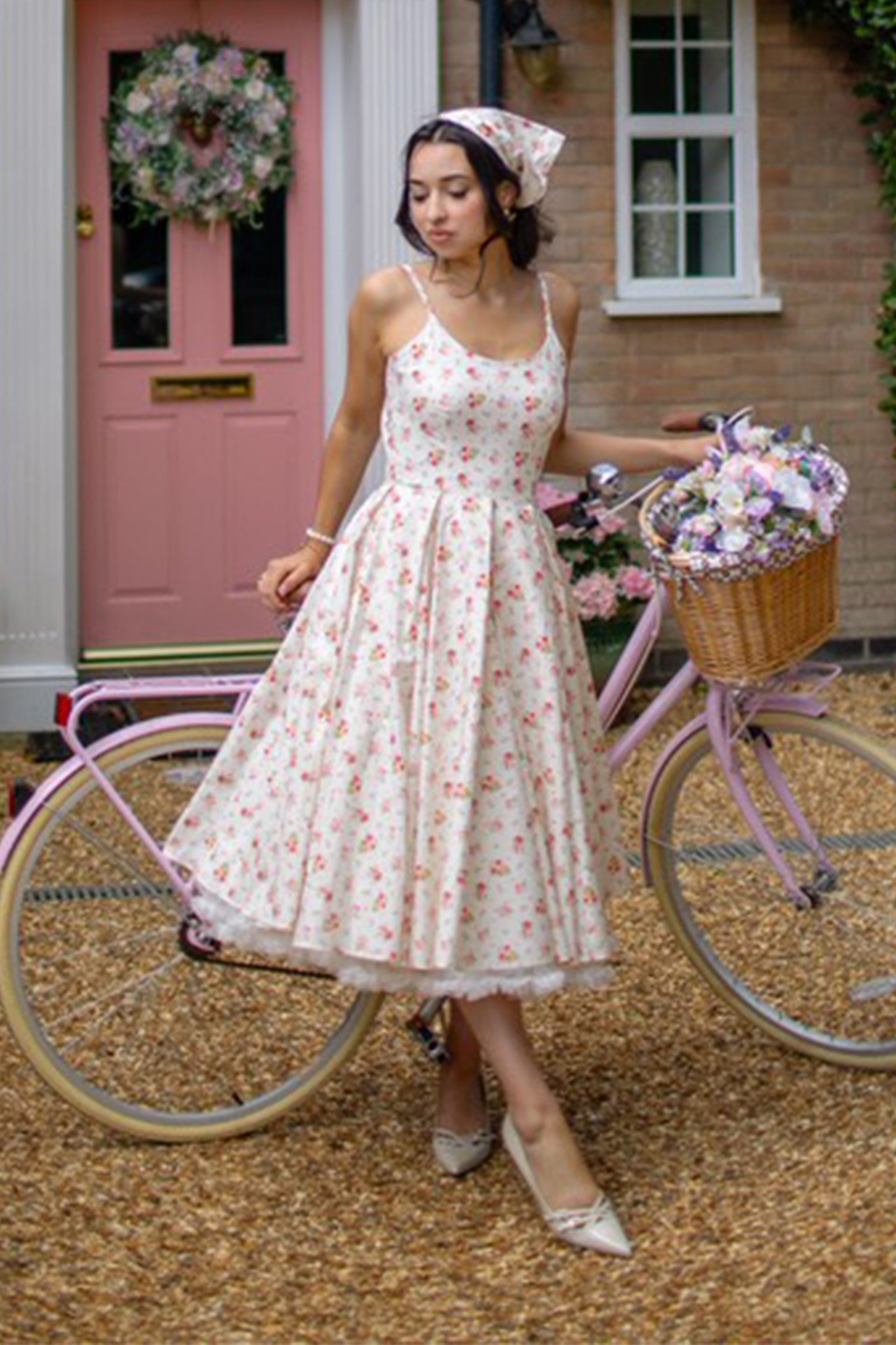 Priscilla Vintage Ditsy Midi Dress – The Pretty Dress Company