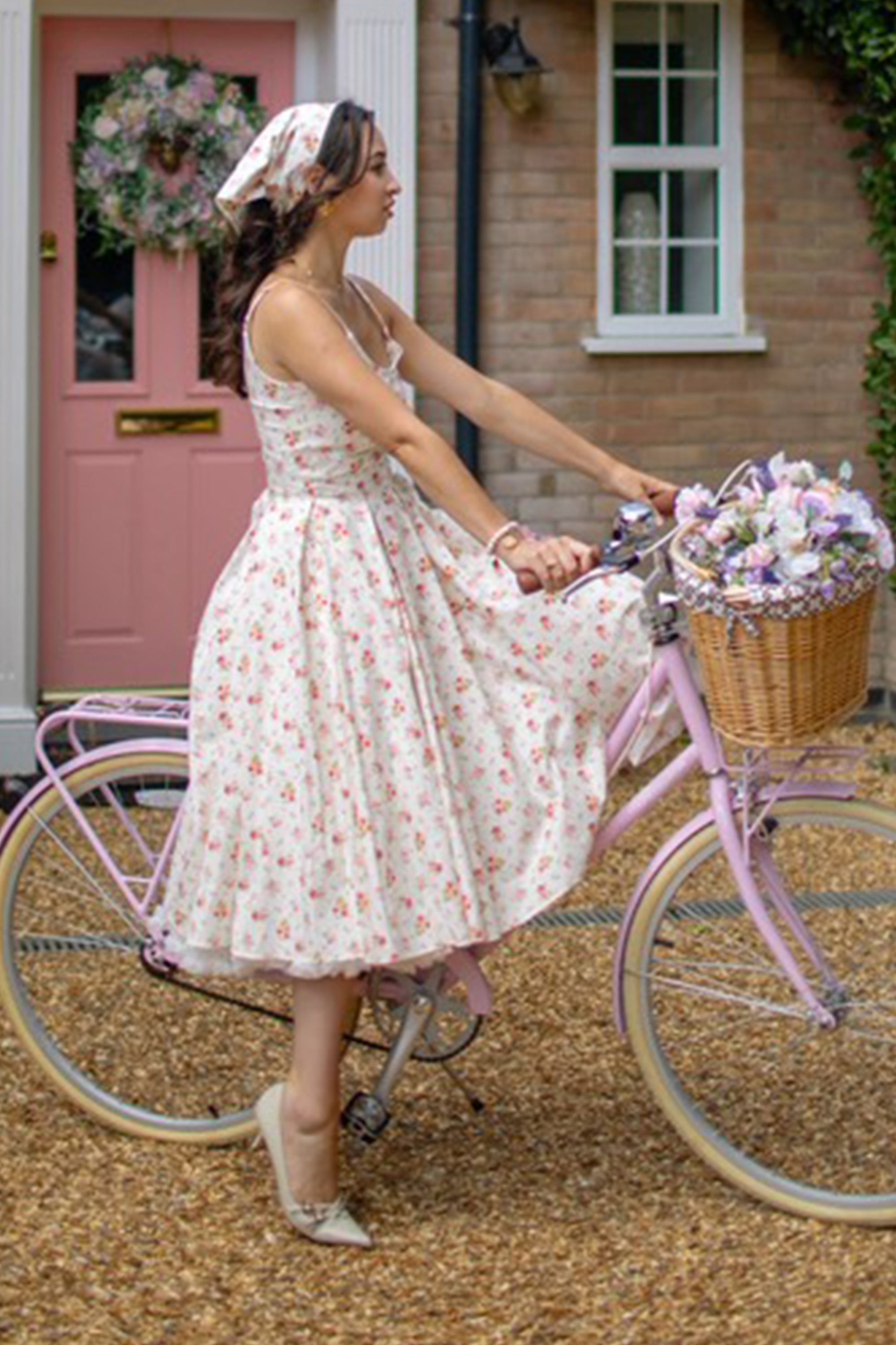 Priscilla Vintage Ditsy Midi Dress
