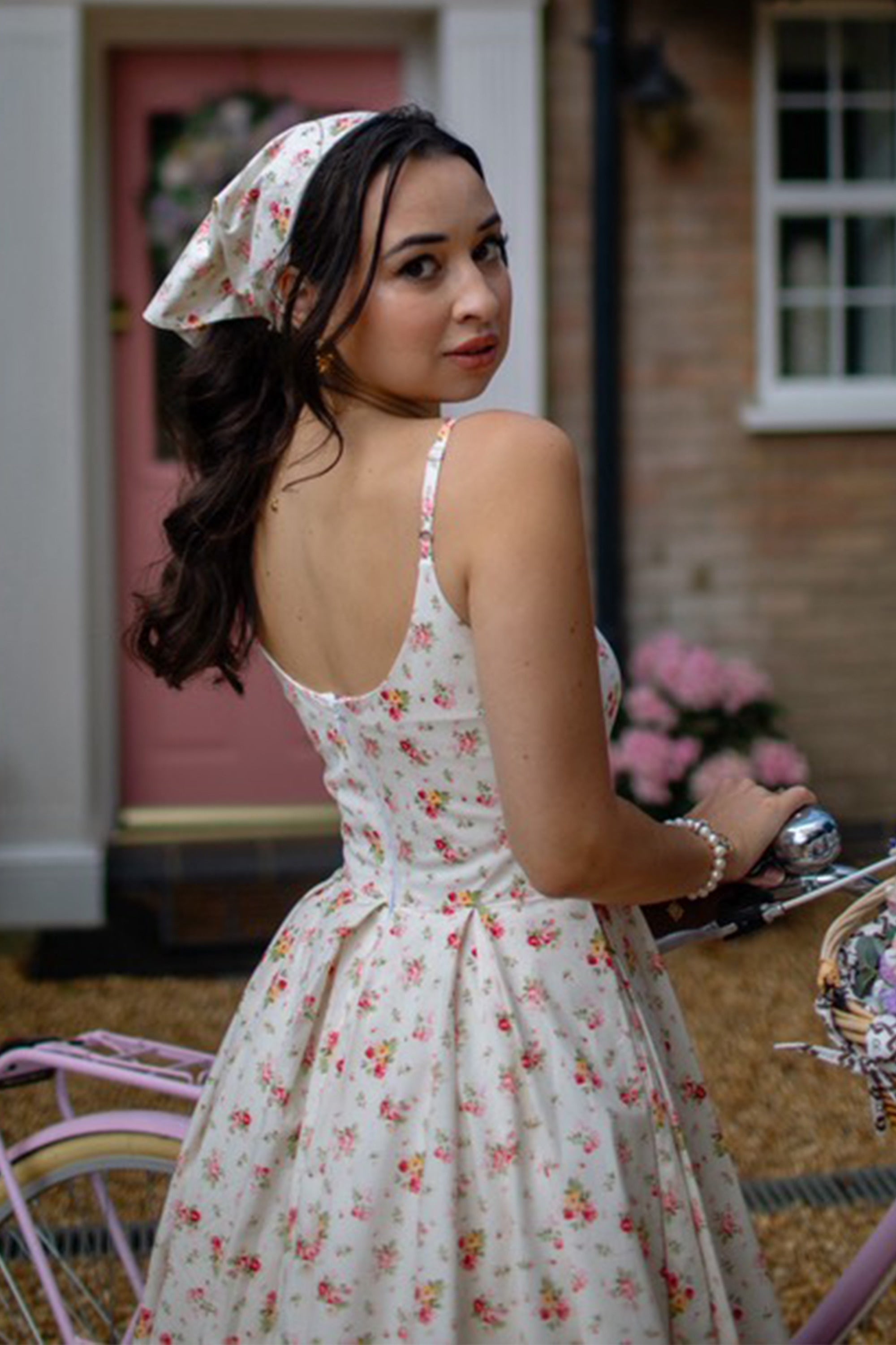 Priscilla Vintage Ditsy Midi Dress