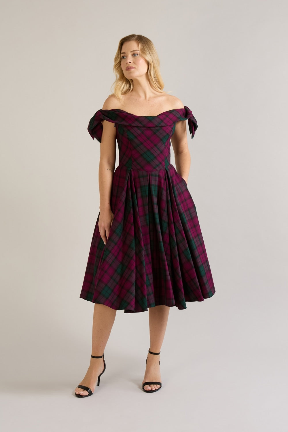 Tilly Berry Tartan Prom Dress