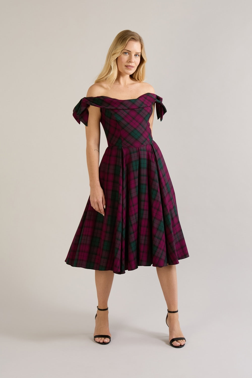 Tilly Berry Tartan Prom Dress