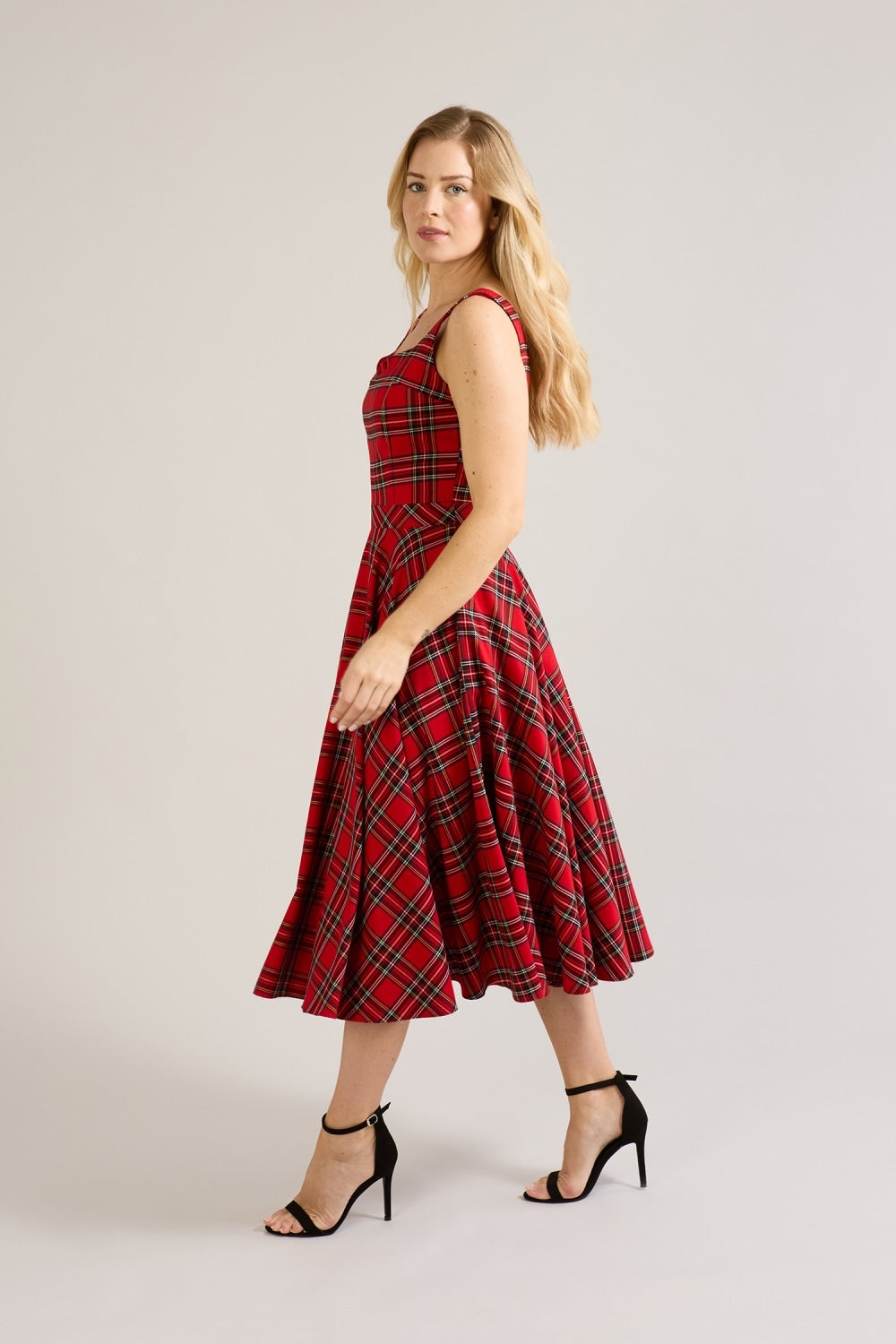 Lola Tartan Midi Dress