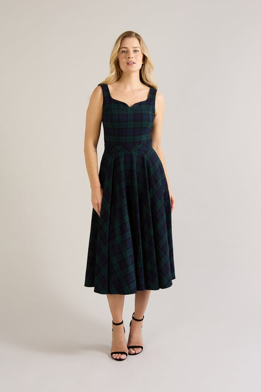 Lola Tartan Midi Dress