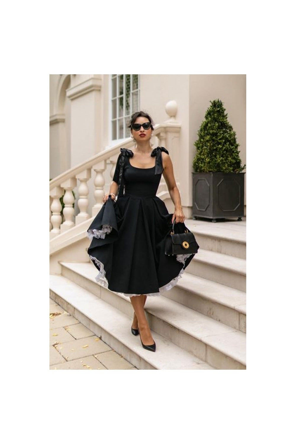 black dress with petticoat Vintage 1950’s Style Fluffy XS/S / Ivory Scalloped embroidery at both Size:36/32 Berkley Contrast Knit Maxi top sellers