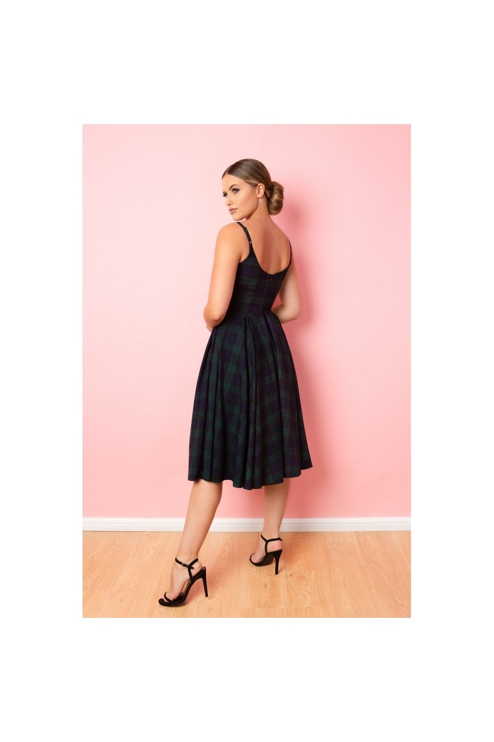 Priscilla Tartan Midi Dress