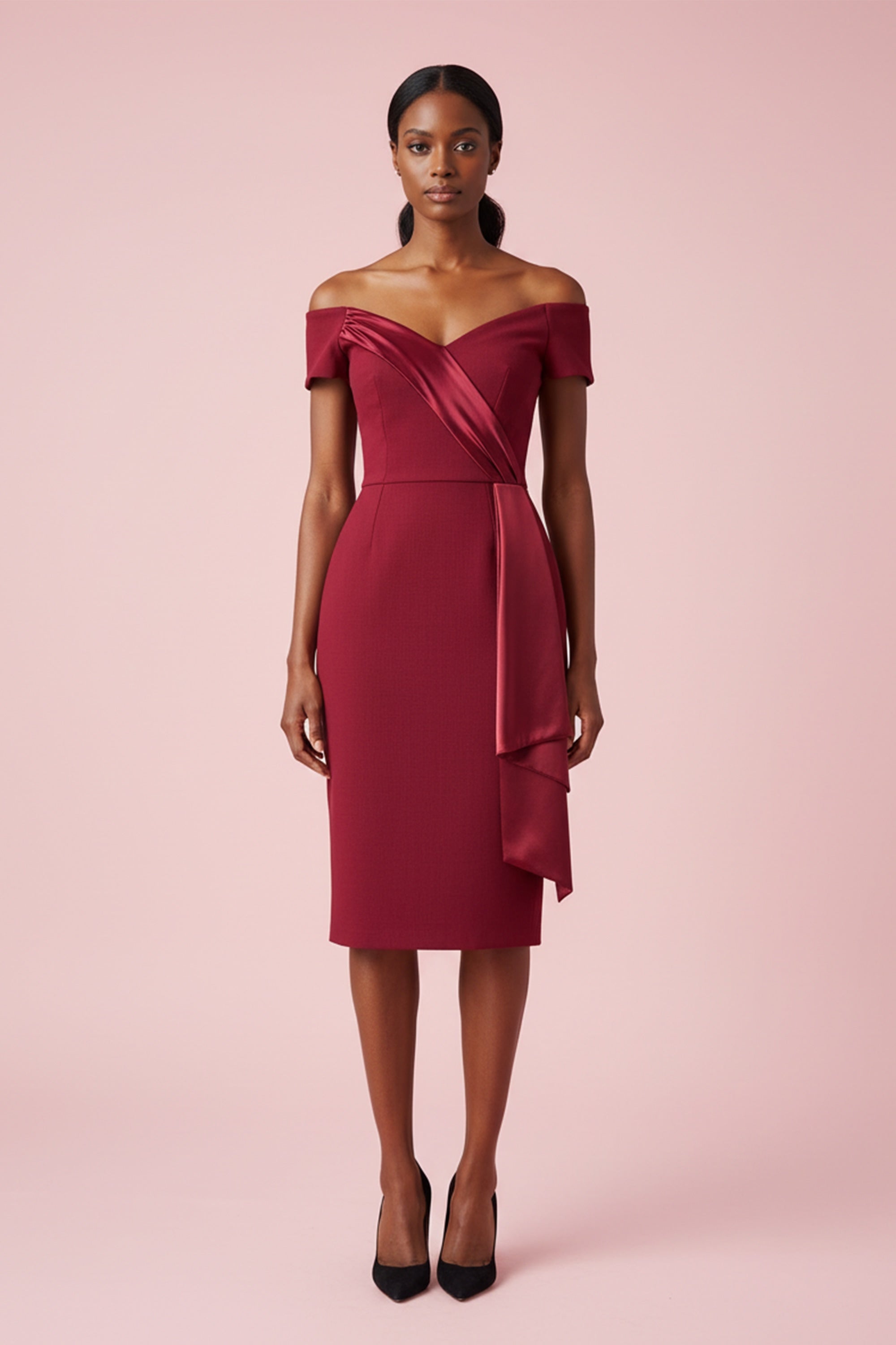 Siren Satin Detail Pencil Dress