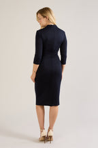 Tegan Wrap Top Fine Knit Pencil Dress