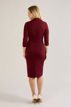 Tegan Wrap Top Fine Knit Pencil Dress