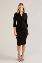 Tegan Wrap Top Fine Knit Pencil Dress