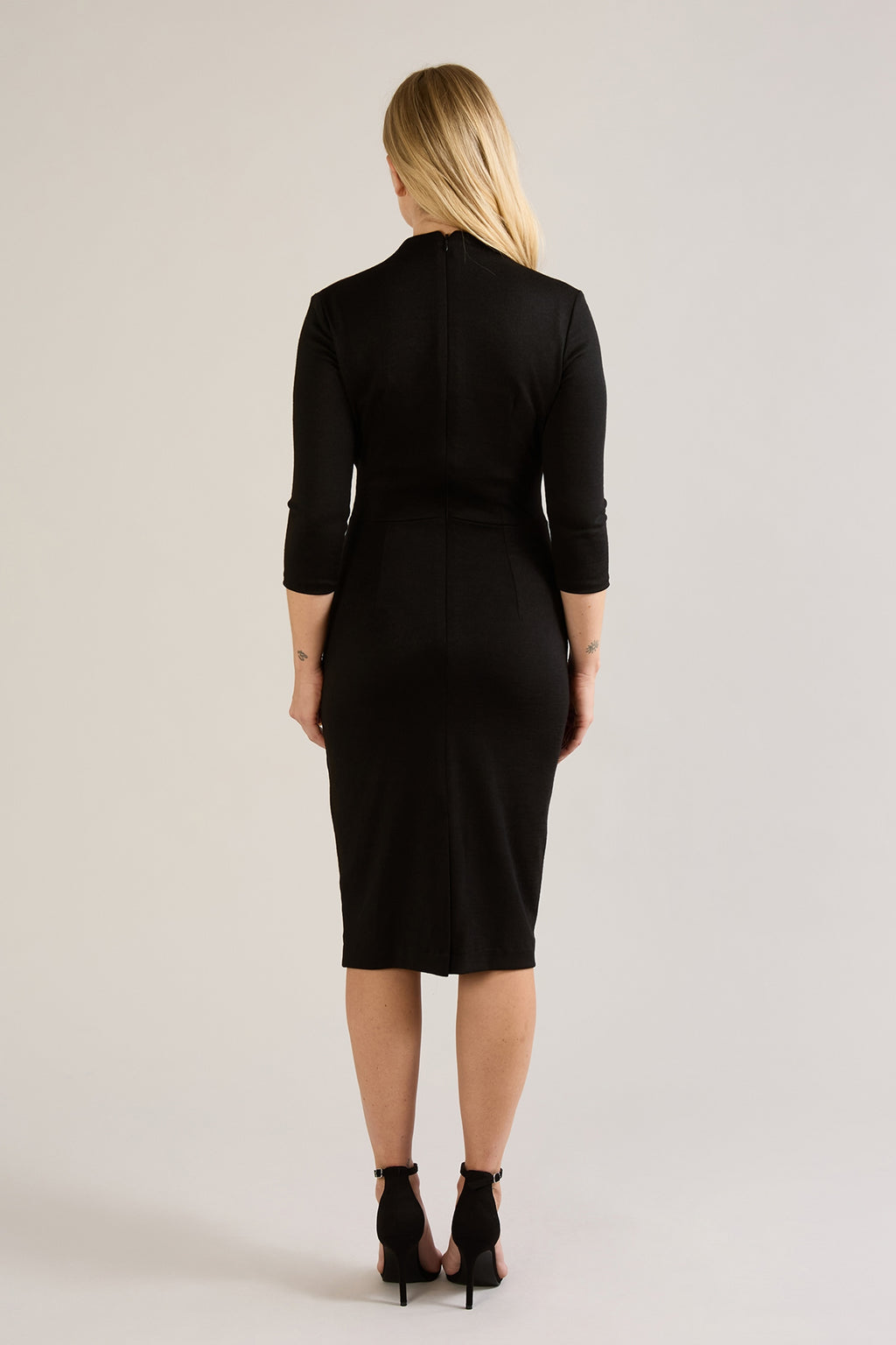 Tegan Wrap Top Fine Knit Pencil Dress