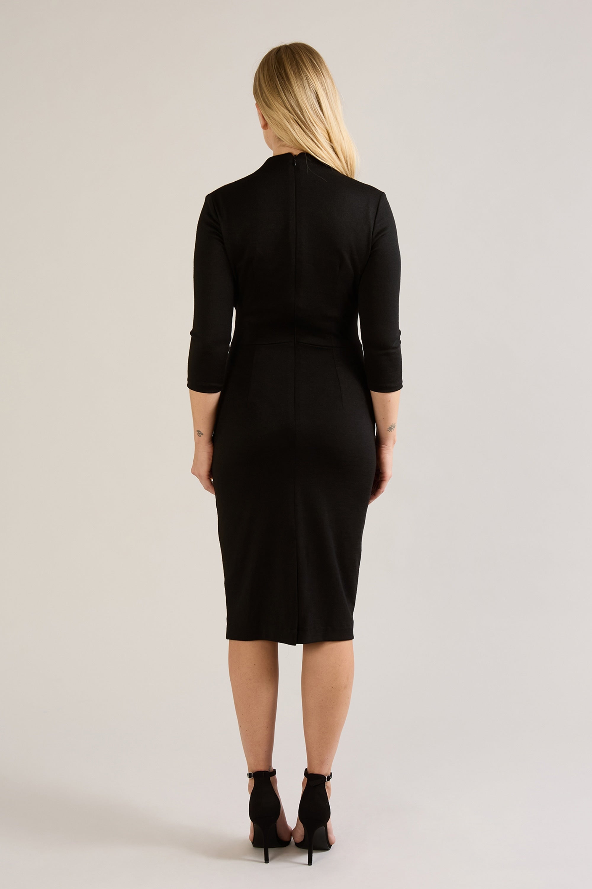 Tegan Wrap Top Fine Knit Pencil Dress