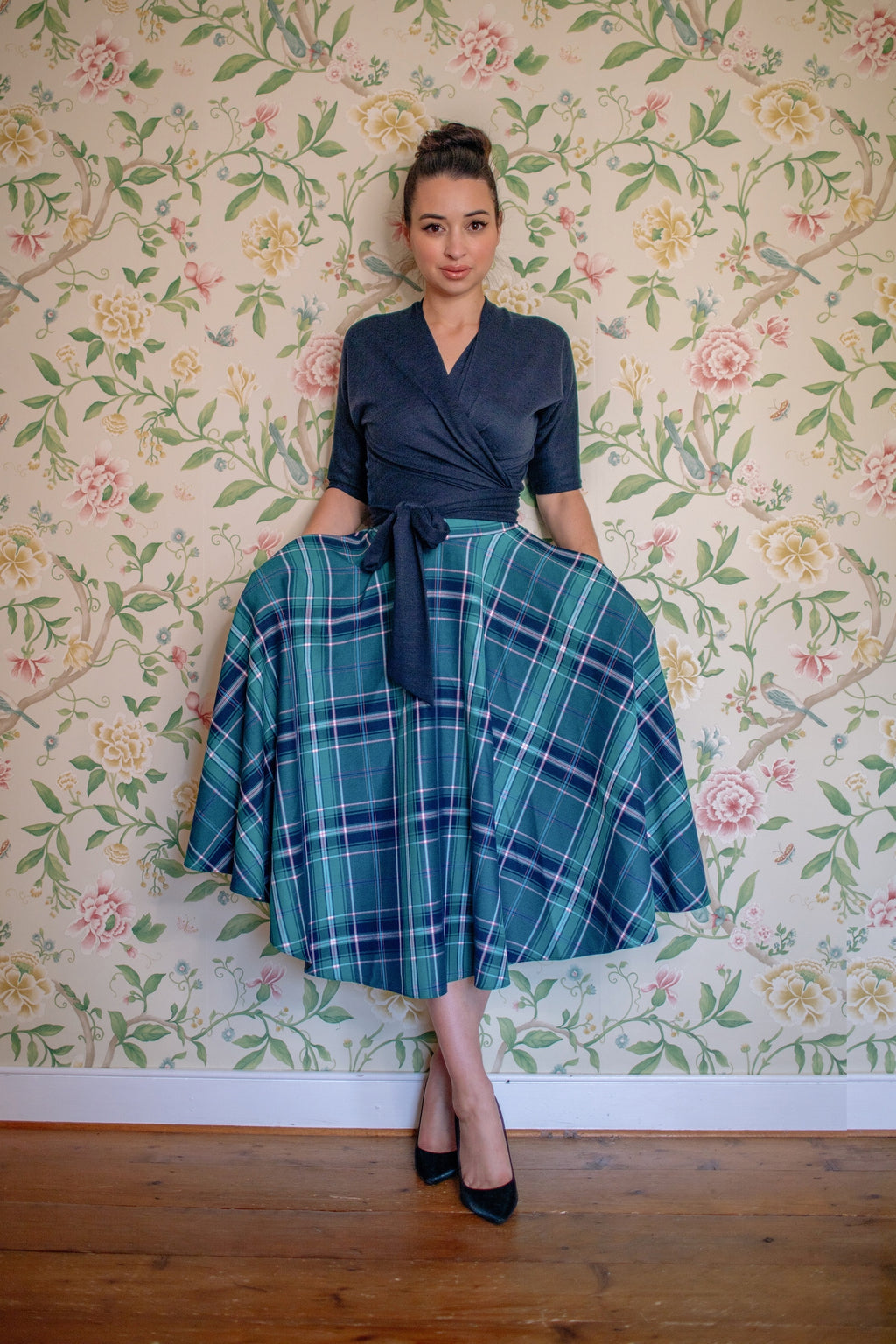 TPDC Tartan Circle Midi Skirt