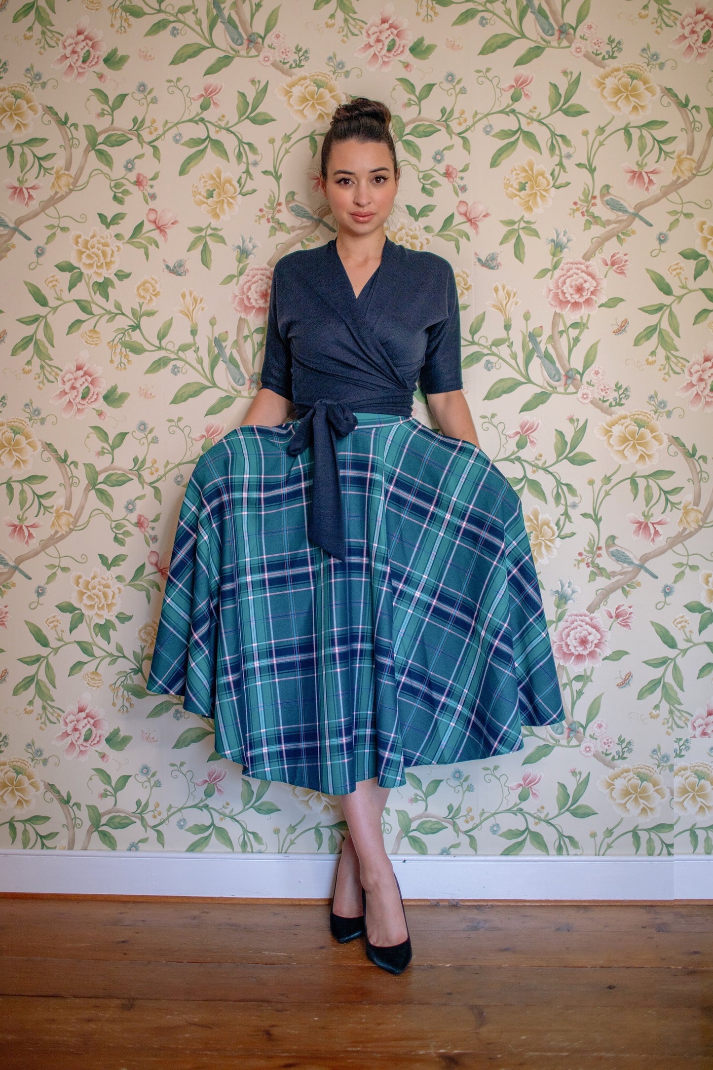 TPDC Tartan Circle Midi Skirt