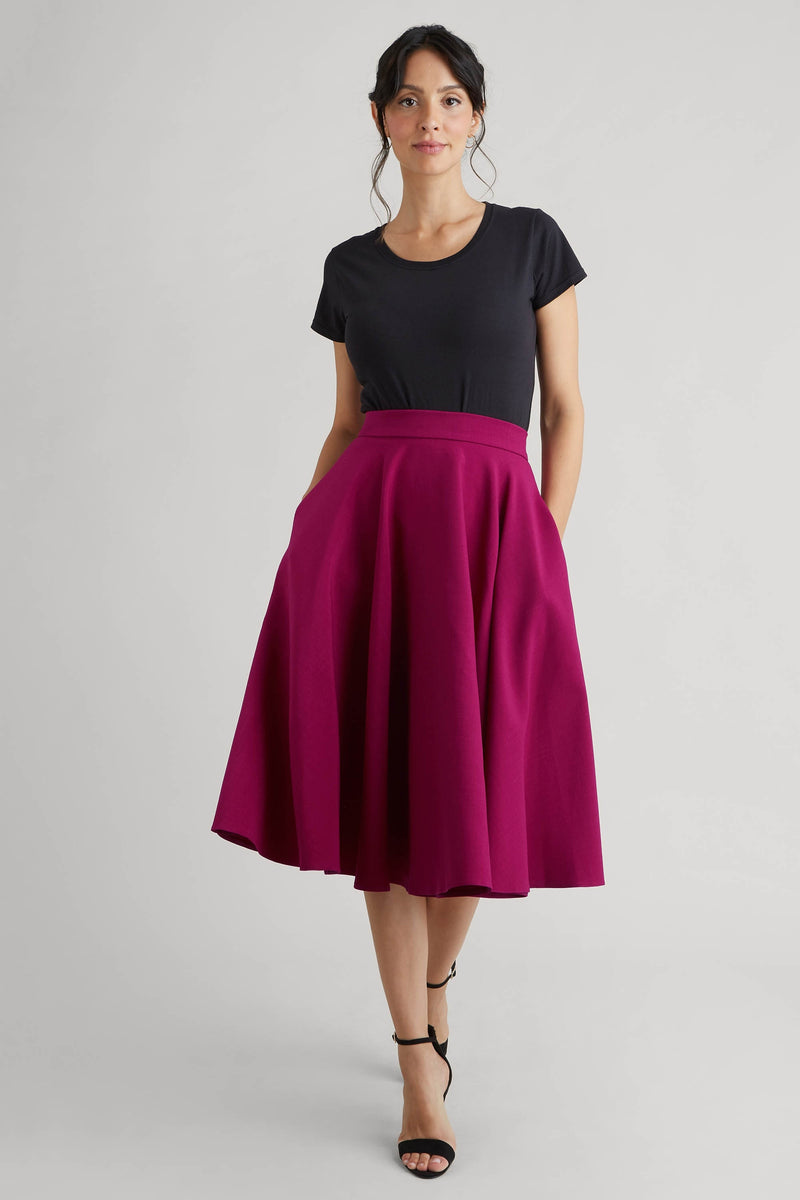 TPDC Circle Midi Skirt - Berry