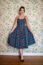 Priscilla Tartan Midi Dress