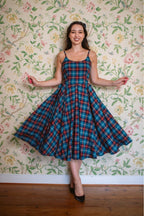 Priscilla Tartan Midi Dress