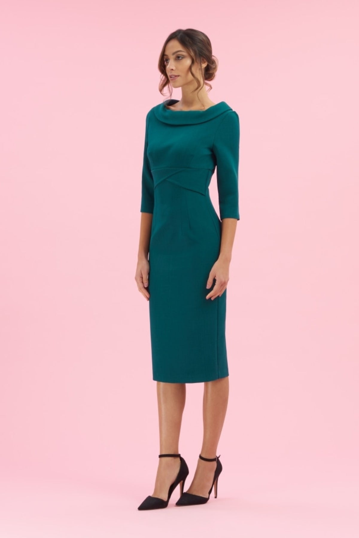 Kennedy Roll Collar Pencil Dress
