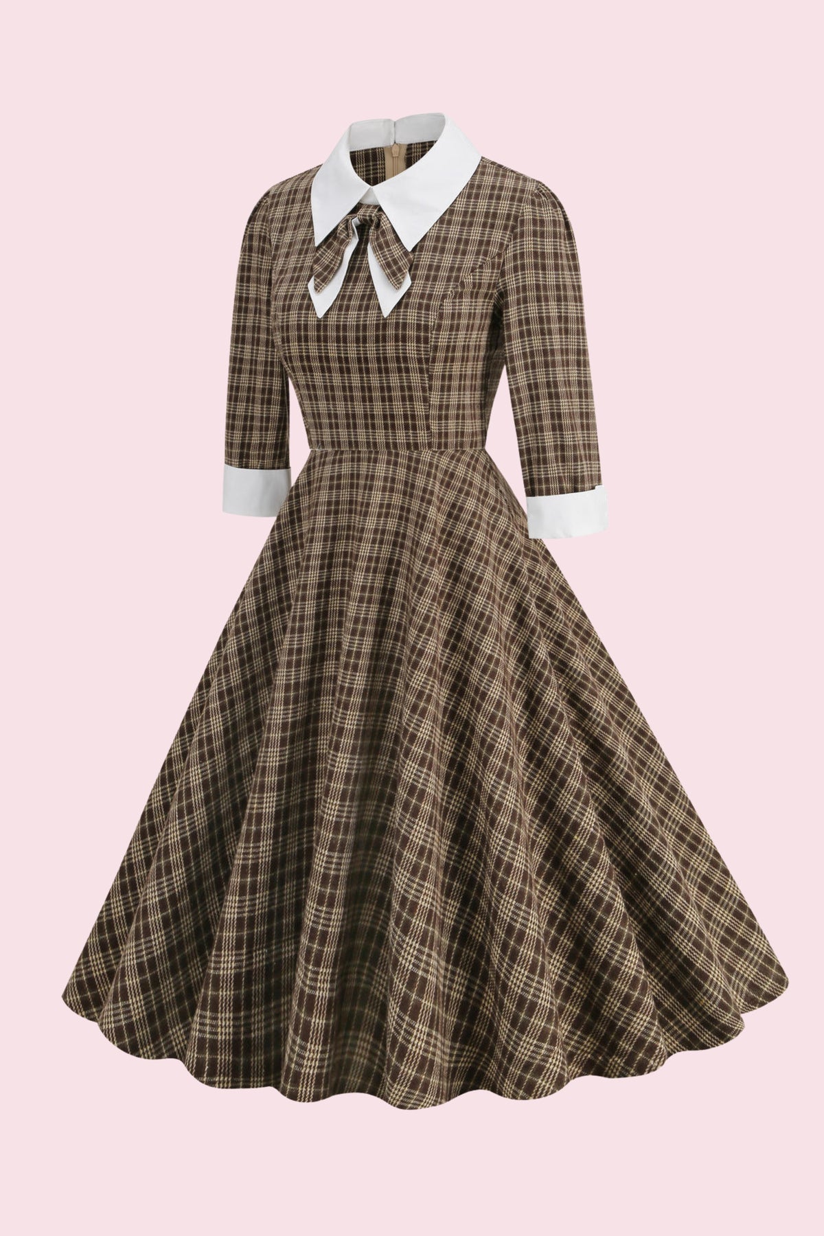 Priscilla Vintage The Post Mistress Heritage Check Swing Dress