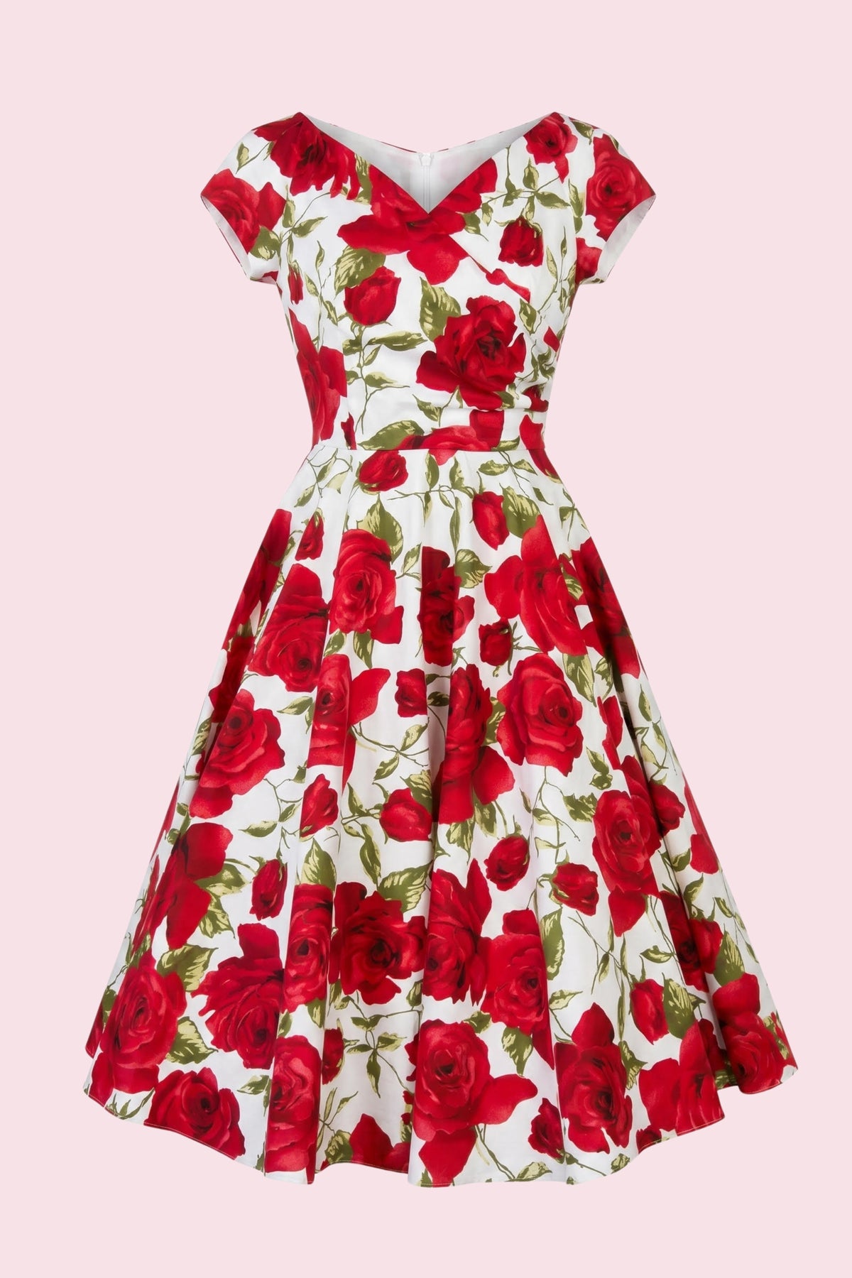 Hourglass Sorrento Red Rose Swing Dress