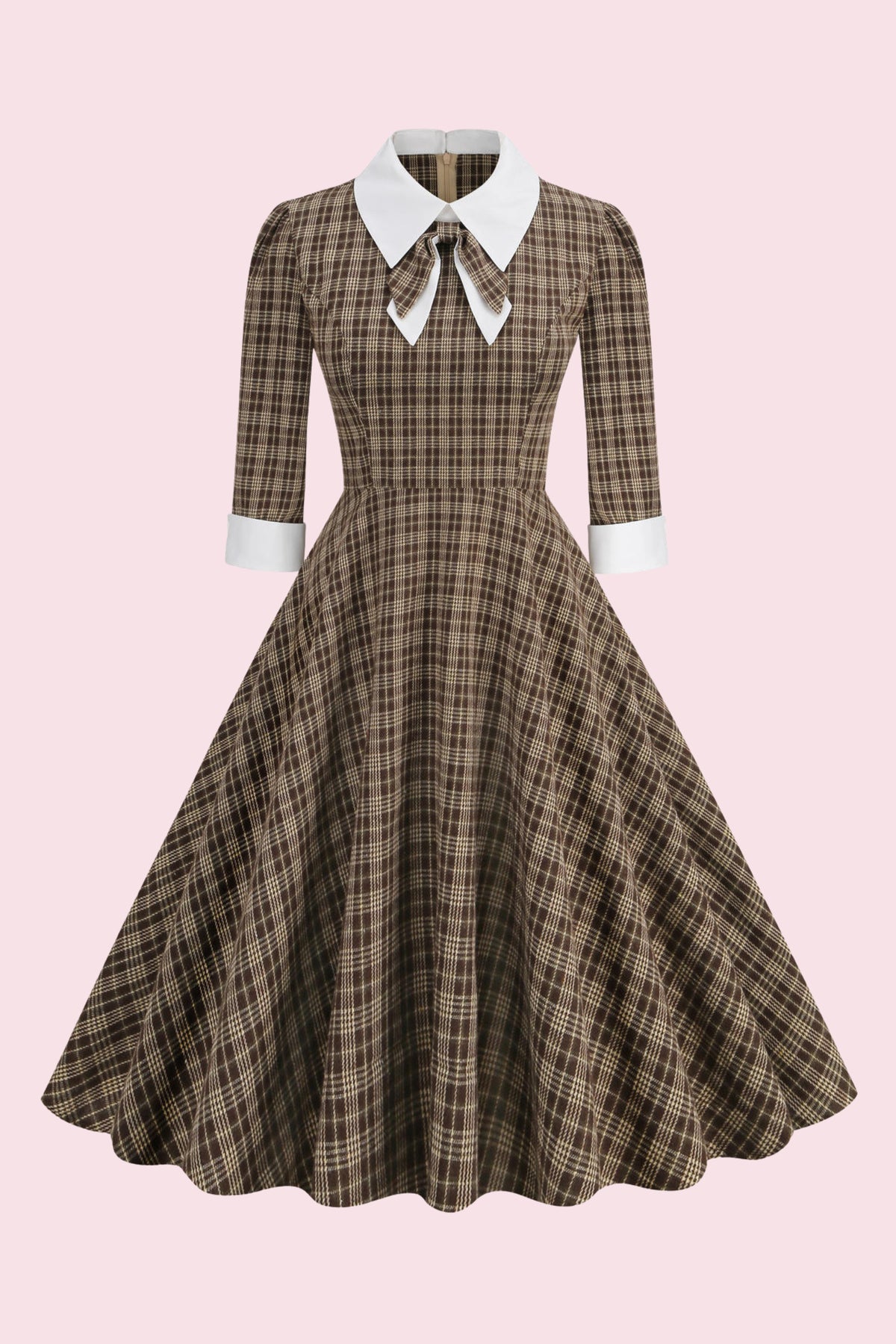 Priscilla Vintage The Post Mistress Heritage Check Swing Dress