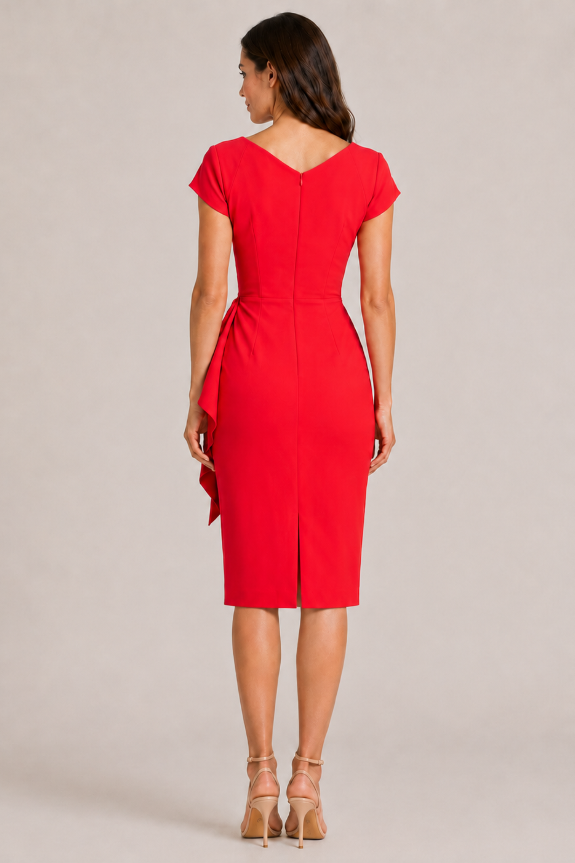 Hourglass Faux Wrap Pencil Dress