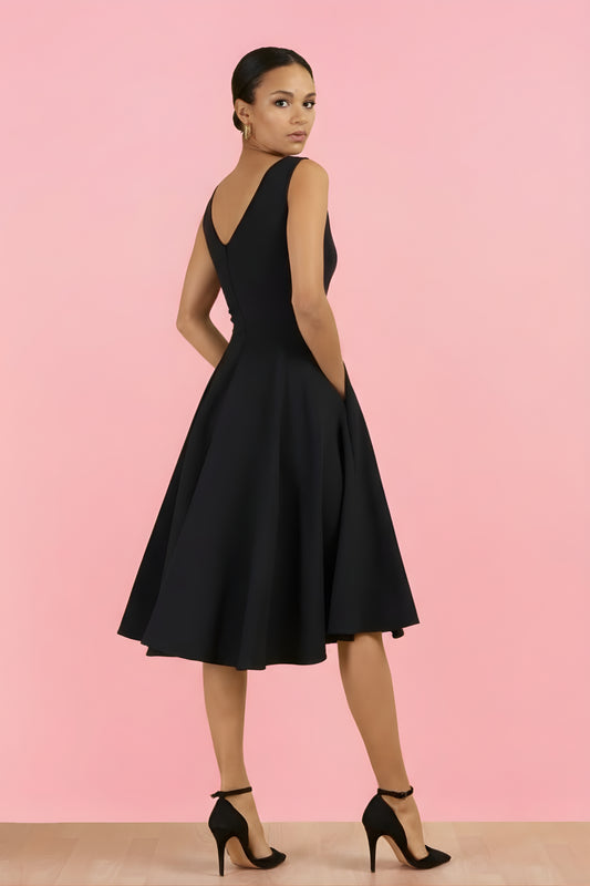 Hepburn Sleeveless Swing Dress