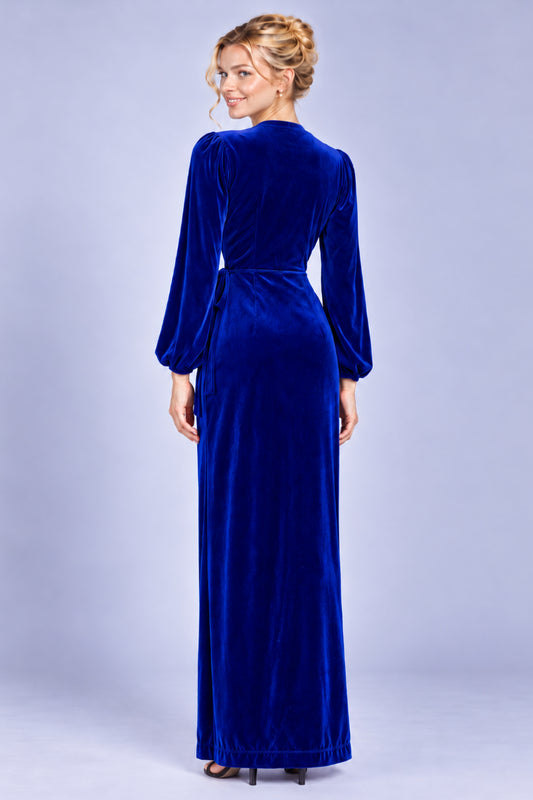 Angelique Velvet Wrap Gown