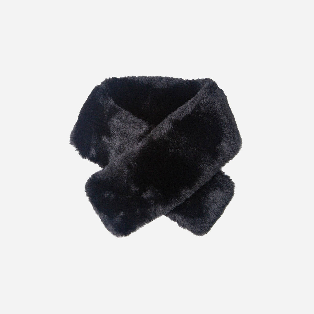 Faux Fur Tuck Scarf Black