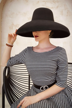 Hepburn Dogtooth Midi Dress