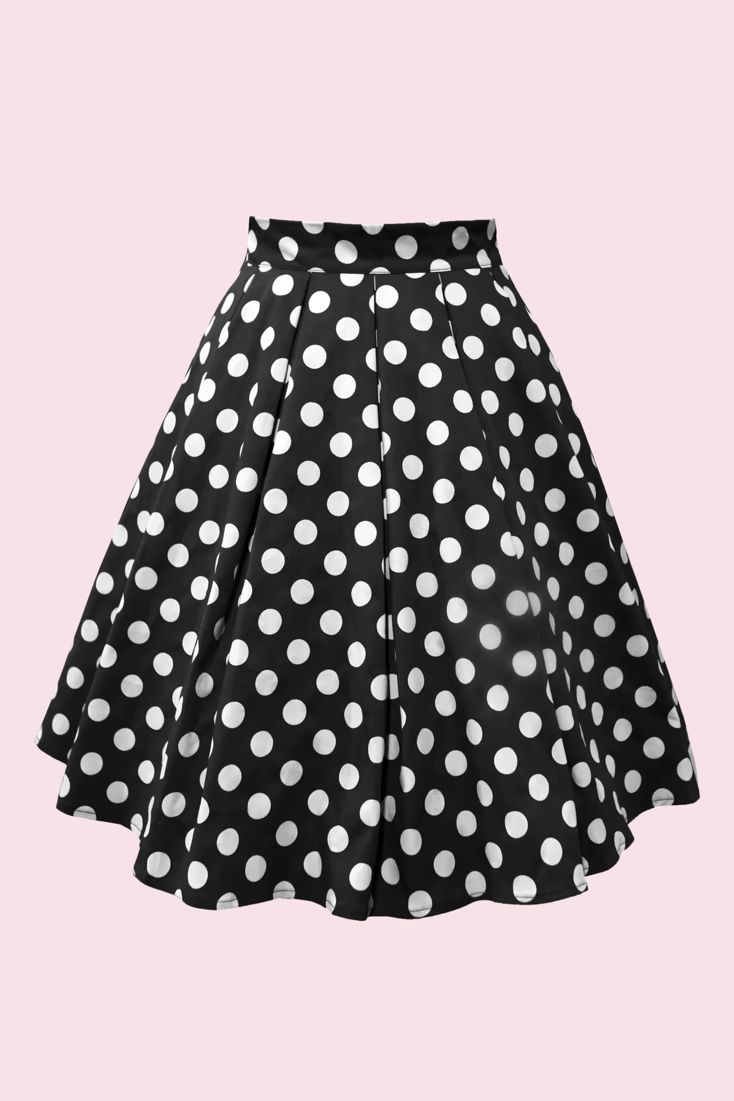 Black & White Polka Dot 1950s Skirt
