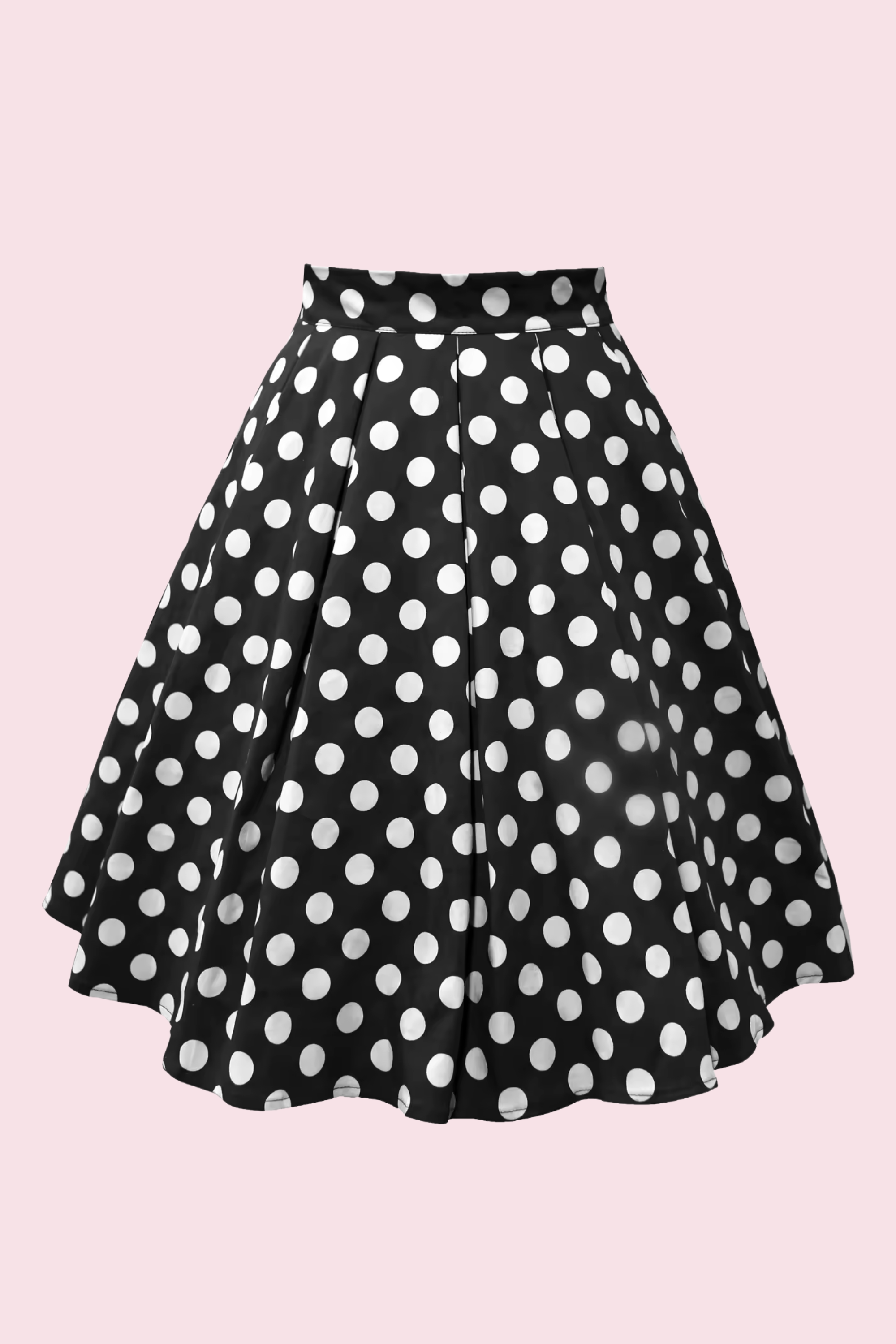 Black & White Polka Dot 1950s Skirt