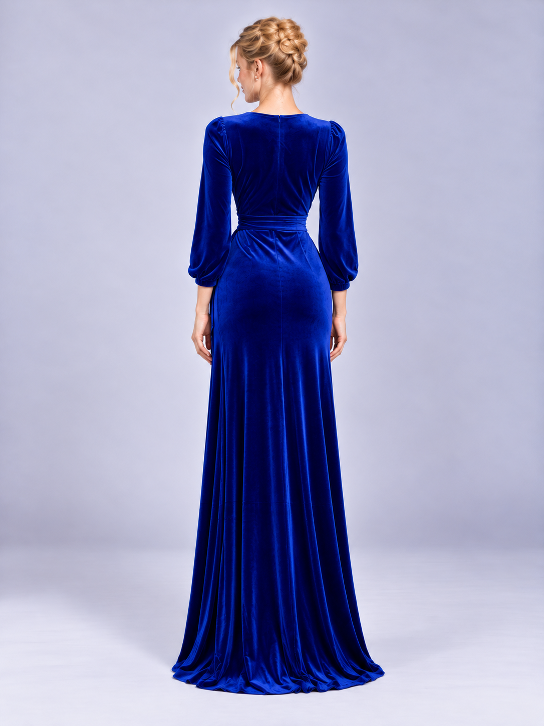 Angelique Velvet Wrap Gown