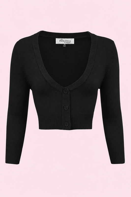 Vintage Cropped ¾ Sleeve Cardigan